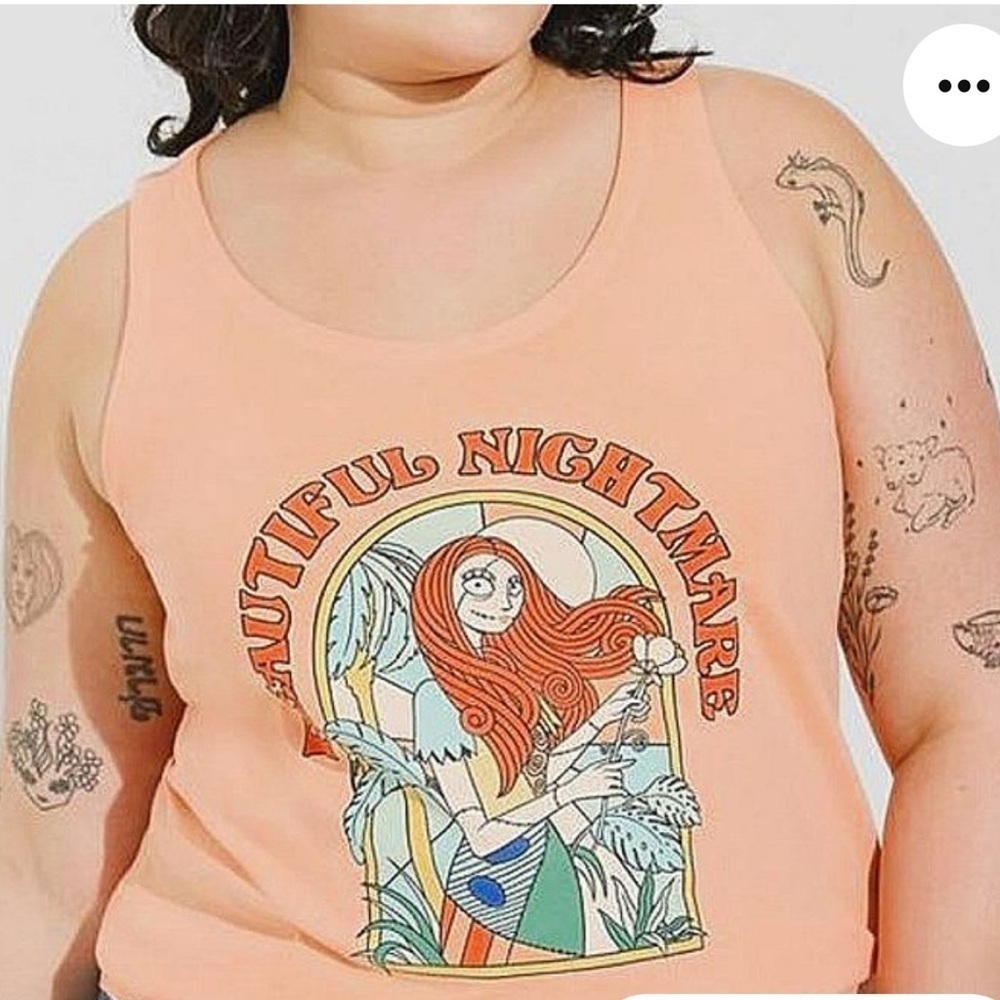 New! Disney Nightmare Before Christmas Cotton Classic Fit Scoop Neck Tank